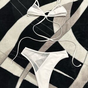 White Sheer Bikini Set